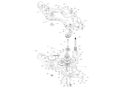 Gearcase Assembly Diagram and Parts List for RT65H (21AB455C710)(2019) Cub Cadet Tiller
